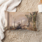 Breakfast in the Loggia by John Singer Sargent ランバークッション (ブランケット)