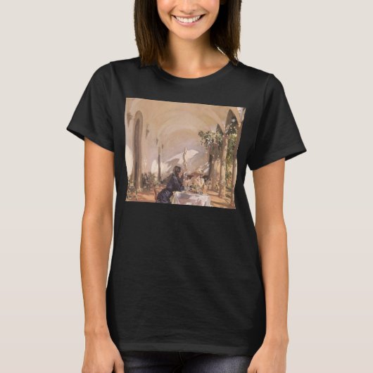 Breakfast in the Loggia by John Singer Sargent Tシャツ (正面)