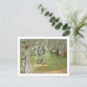 Breakfast in the Open by Carl Larsson ポストカード (スタンド正面)