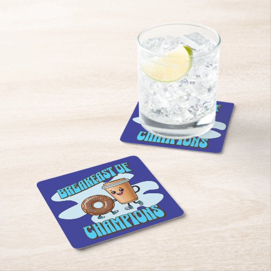 Breakfast of Champions スクエアペーパーコースター (インサイチュ)