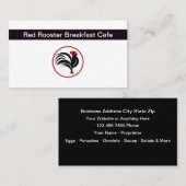 Breakfast Restaurant Rooster Theme 名刺 (正面/裏面)