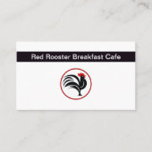 Breakfast Restaurant Rooster Theme 名刺 (正面)