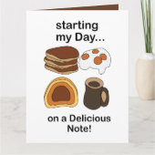 Breakfast Starting My Day On a Delicious Note カード (正面)