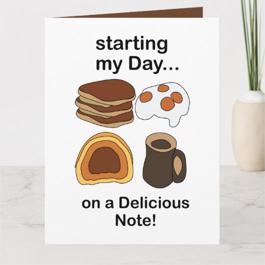 Breakfast Starting My Day On a Delicious Note カード (正面)