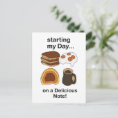 Breakfast Starting My Day On a Delicious Note ポストカード (スタンド正面)