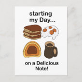 Breakfast Starting My Day On a Delicious Note ポストカード (正面)
