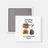 Breakfast Starting My Day On a Delicious Note マグネット (正面/裏面)