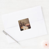 Breakfast Still Life (油オンパネル) スクエアシール (封筒)