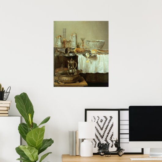 Breakfast Still Life, 1638 ポスター (ホームオフィス)