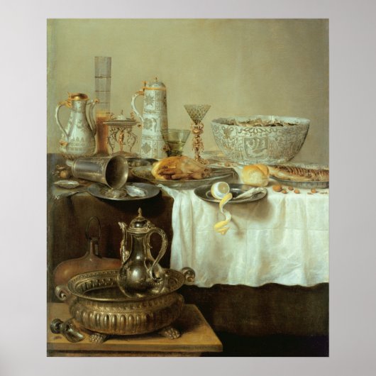 Breakfast Still Life, 1638 ポスター (正面)