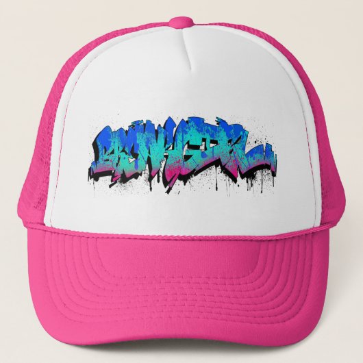Breakgirl_TruckerCap_blueturq キャップ (正面)