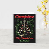 Breaking Bad Oh Chemistree Funny Christmas Science カード (黄色い花)