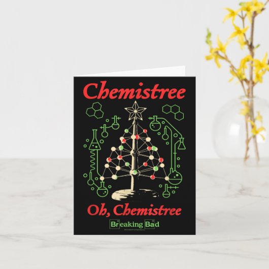 Breaking Bad Oh Chemistree Funny Christmas Science カード (黄色い花)