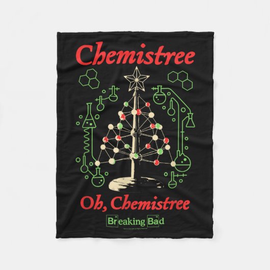 Breaking Bad Oh Chemistree Funny Christmas Science フリースブランケット (正面)