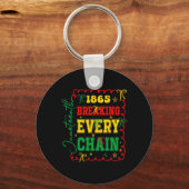 Breaking Every Chain 1865 女性 男性 ジューンティーンス フリー キーホルダー (正面)