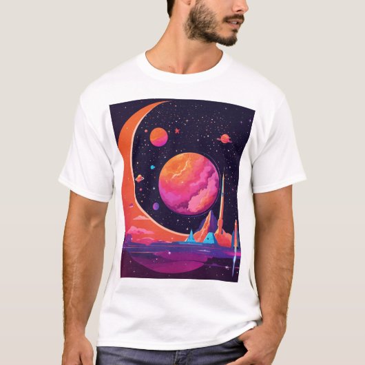 Breaking Free：ロケット打ち上げ重力Tシャツデザイン Tシャツ (正面)
