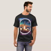 Breaking Free:ロケット打ち上げ重力Tシャツデザイン Tシャツ (正面フル)