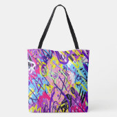 Breaking Free:抽象芸術・アート トートバッグ (裏面)