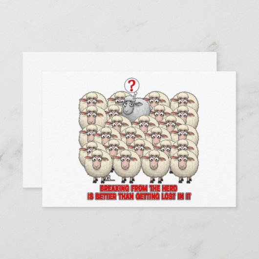 BREAKING FROM THE HERD IS BETTER THAN GETTING LOST 出欠カード (正面/裏面)