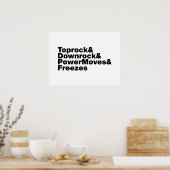 Breaking Moves (Breakdancing) ポスター (キッチン)