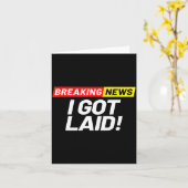 Breaking News I Don't Care I Got Laid Not A Virgin カード (黄色い花)