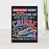 Breaking News We Are Going On A Cruise Surpris Cru カード (正面)