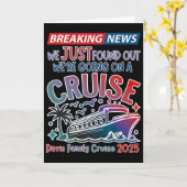Breaking News We Are Going On A Cruise Surpris Cru カード (黄色い花)