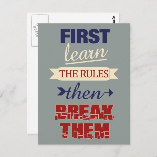 Breaking Rulesはがき ポストカード (正面/裏面)