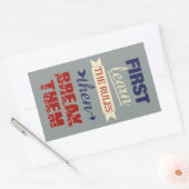 Breaking Rulesスタンプ 長方形シール (封筒)