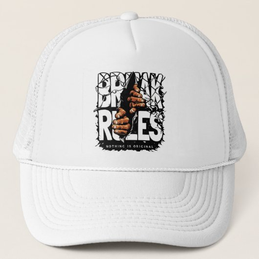 Breaking Rules Street Art Cap – Urban Rebel Style  キャップ (正面)