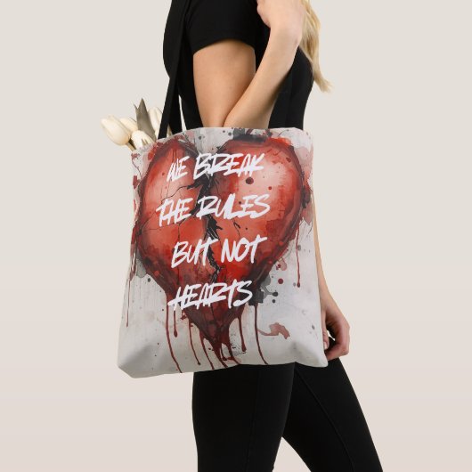 breaking rules tote bag トートバッグ (クローズアップ)