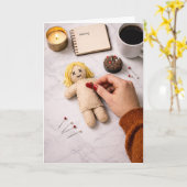 Breaking Up Is Hard To Do Closure Voodoo Doll カード (黄色い花)