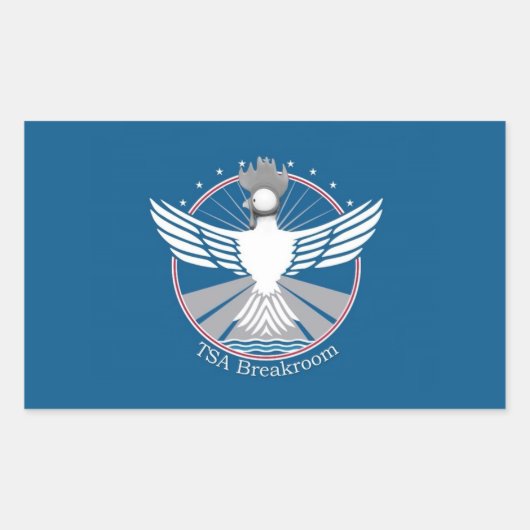 Breakroomフラグシール(x4) 長方形シール (正面)