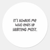 Breakupテーマの頭部が悲しいクールグラフィックの破損Lを傷つける ラウンドシール (正面)