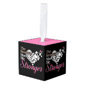 Breakup Made Me Strengther - Recovery Support キューブオーナメント (正面アングル)