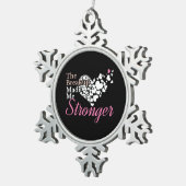 Breakup Made Me Strengther - Recovery Support スノーフレークピューターオーナメント (右)