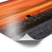 Breakwall with Pelicans - Marina Del Rey, CA フォトプリント (角)