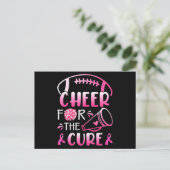 Breast Cancer Awareness Cheer For The Cure T-Shirt ポストカード (スタンド正面)
