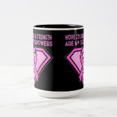 Breast Cancer Awareness Diamond Logo Black ツートーンマグカップ (中央)