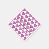 Breast Cancer Awareness Diamond Logo White スタンダードカクテルナプキン (角)