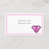Breast Cancer Awareness Diamond Logo White 名刺 (裏面)