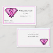 Breast Cancer Awareness Diamond Logo White 名刺 (正面/裏面)