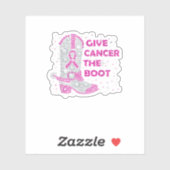 Breast Cancer Awareness Give Cancer The Boot Pink  シール (シート)