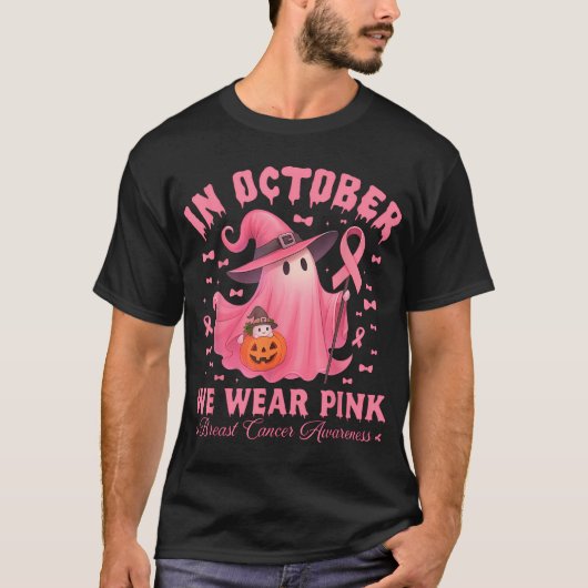 Breast Cancer Awareness Halloween In October We  Tシャツ (正面)