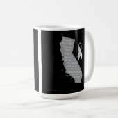 Breast Cancer Awareness in California コーヒーマグカップ (正面右)