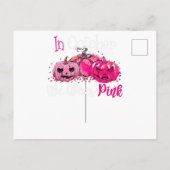 Breast Cancer Awareness In October We Wear Pink Pu ポストカード (裏面)