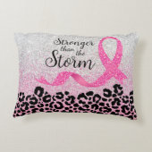 Breast Cancer Awareness Leopard Print  アクセントクッション (裏面)