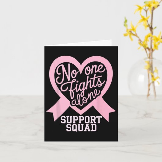 Breast Cancer Awareness Nobody Fight Alone Support カード (黄色い花)