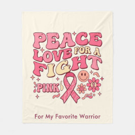 Breast Cancer Awareness / Paz Amor Lucha フリースブランケット