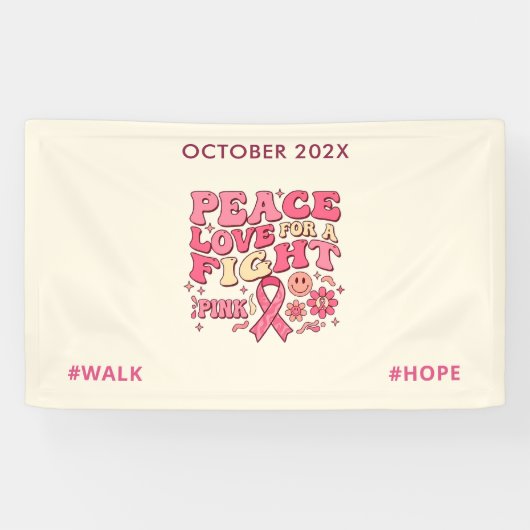 Breast Cancer Awareness / Paz Amor Lucha 横断幕 (横)